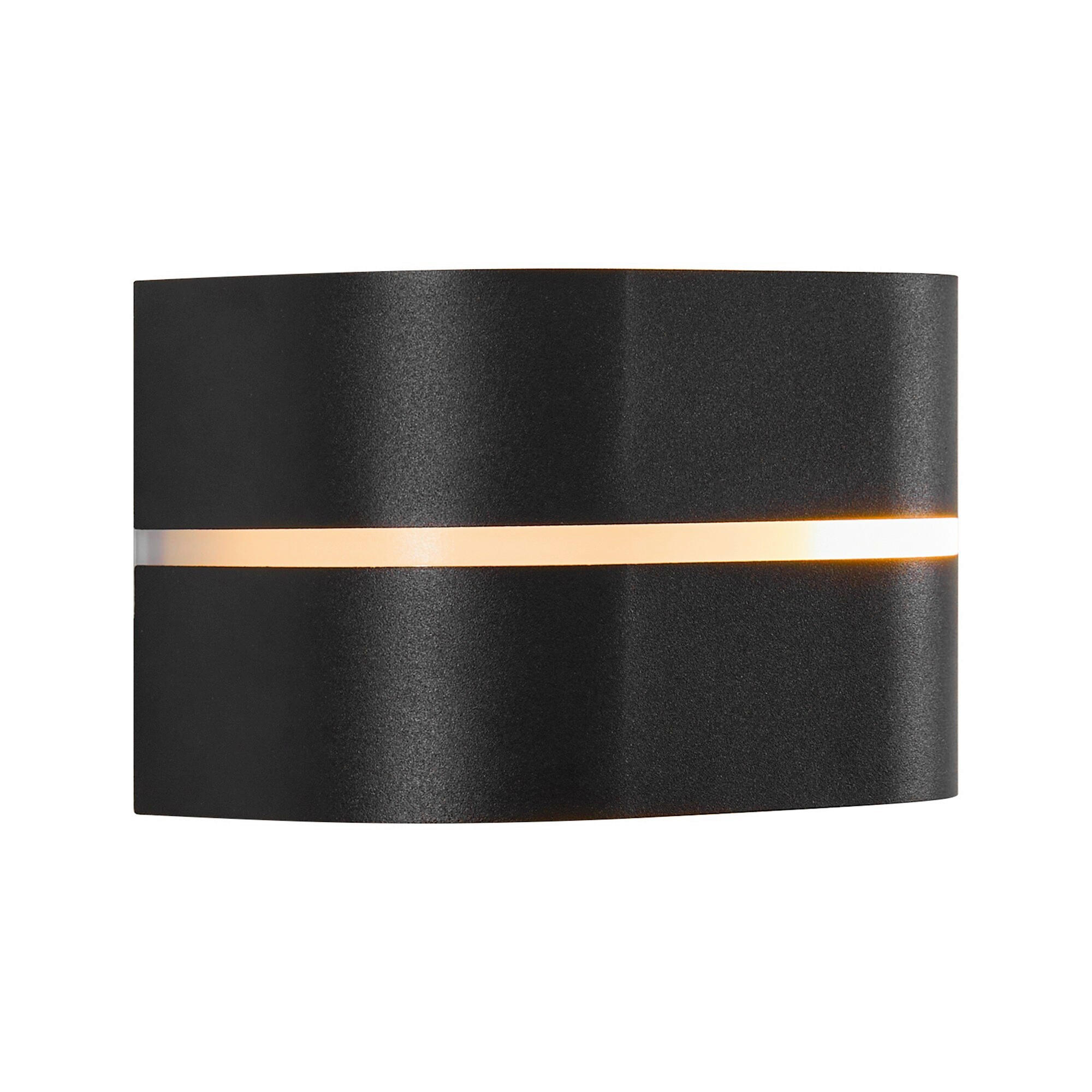 WANDLEUCHTE Sibelis 12/11.5/19.5 cm  - Schwarz, Design, Kunststoff (12/11.5/19.5cm) - Nordlux