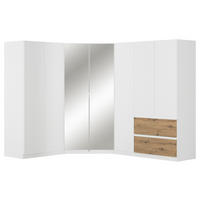 ECKKLEIDERSCHRANK 208/197/253 cm  - Chromfarben/Weiß, MODERN, Holzwerkstoff (208/197/253cm) - Rauch Möbel