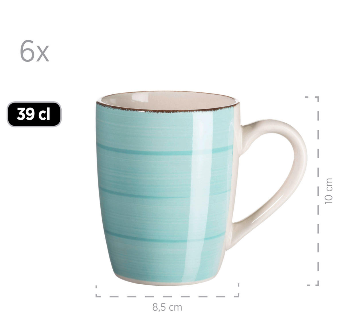 KOMBISERVICE Blau Lumaca 30-teilig 6 Personen  - Blau, Basics, Keramik (60/32/32cm) - Mäser