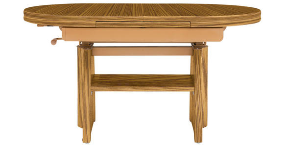 COUCHTISCH Eiche furniert 110-130,5/65/56-75 cm rechteckig Braun, Eichefarben  - Eichefarben/Braun, KONVENTIONELL, Holzwerkstoff/Metall (110-130,5/65/56-75cm) - Venda