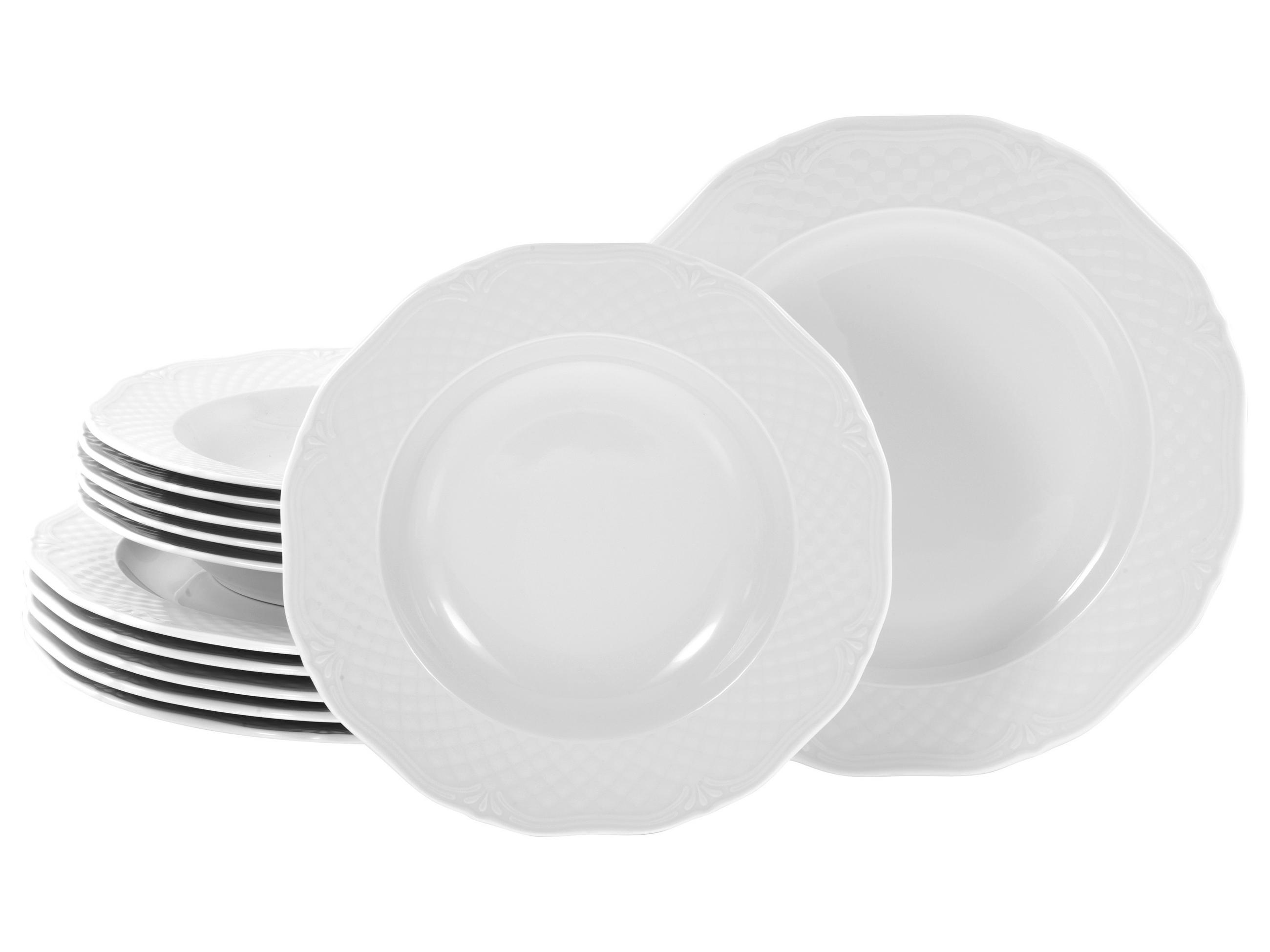 TAFELSERVICE Arianne Weiss 12-teilig  - Weiß, Basics, Keramik - Creatable