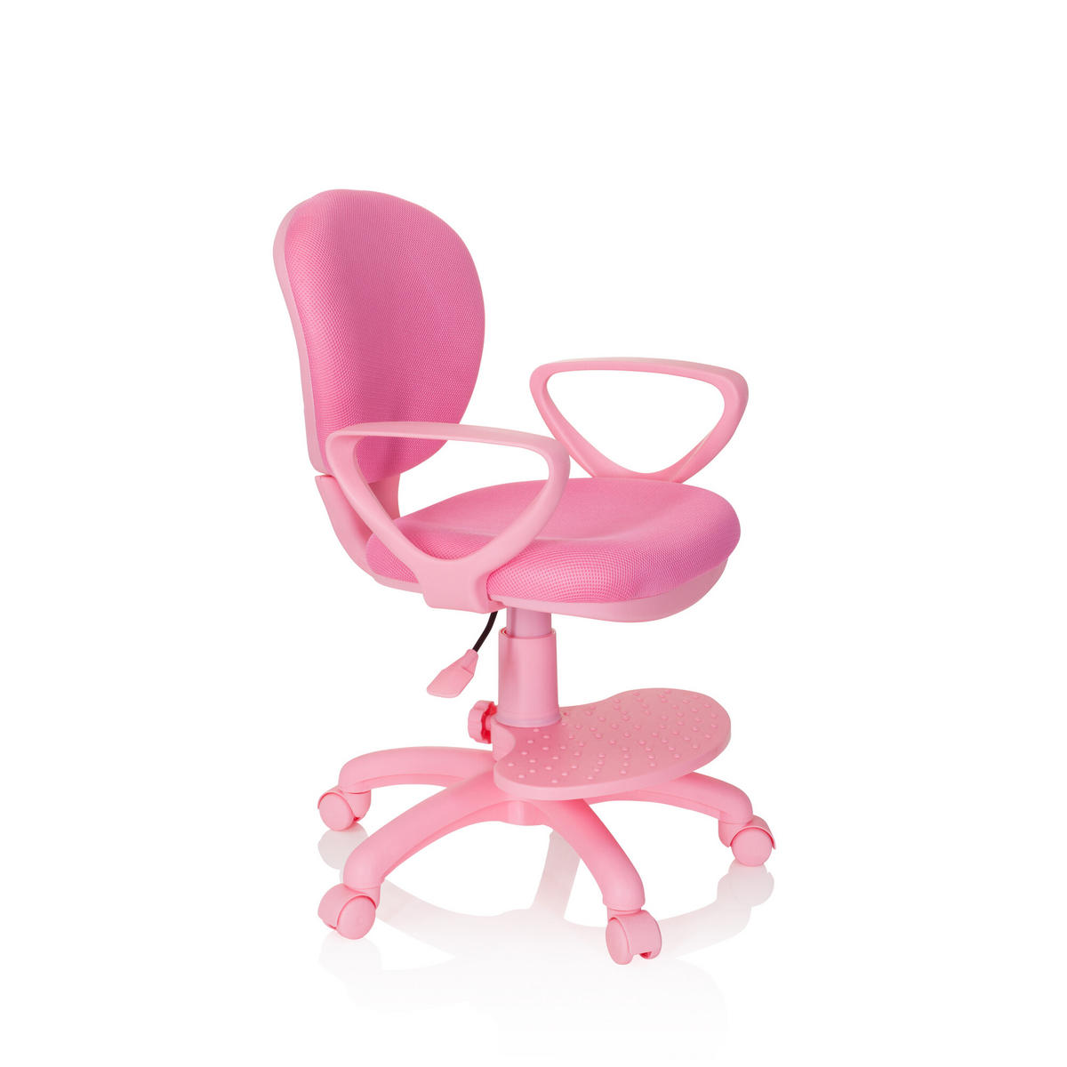 MLADINSKI VRTLJIVI STOL umetna masa pink  - pink, Basics, umetna masa (53/83-95/51cm) - MID.YOU