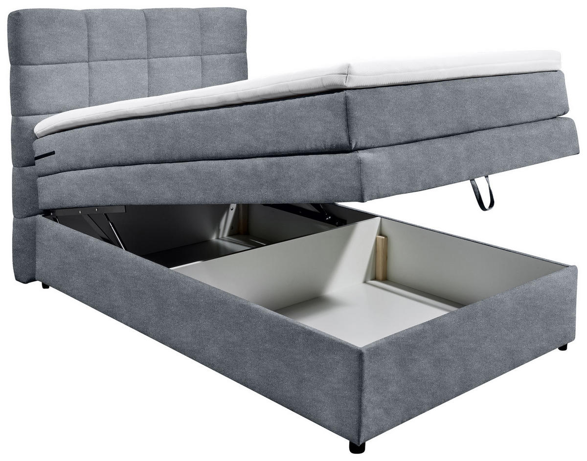 BOXSPRINGBETT 120/200 cm  in Anthrazit  - Anthrazit, Konventionell, Kunststoff (120/200cm) - MID.YOU