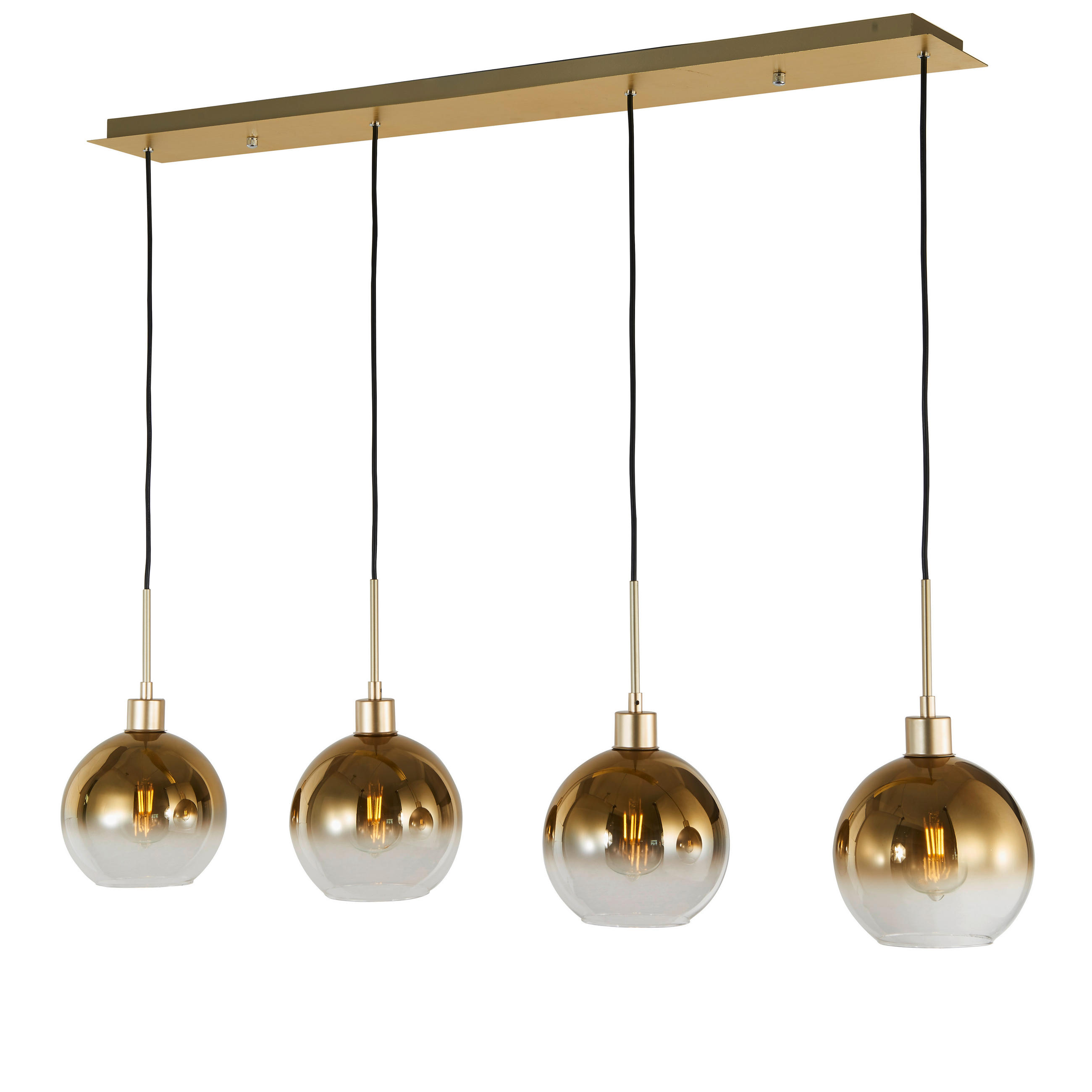 HÄNGELEUCHTE 122/20/150 cm   - Goldfarben, Design, Glas/Metall (122/20/150cm) - Dieter Knoll