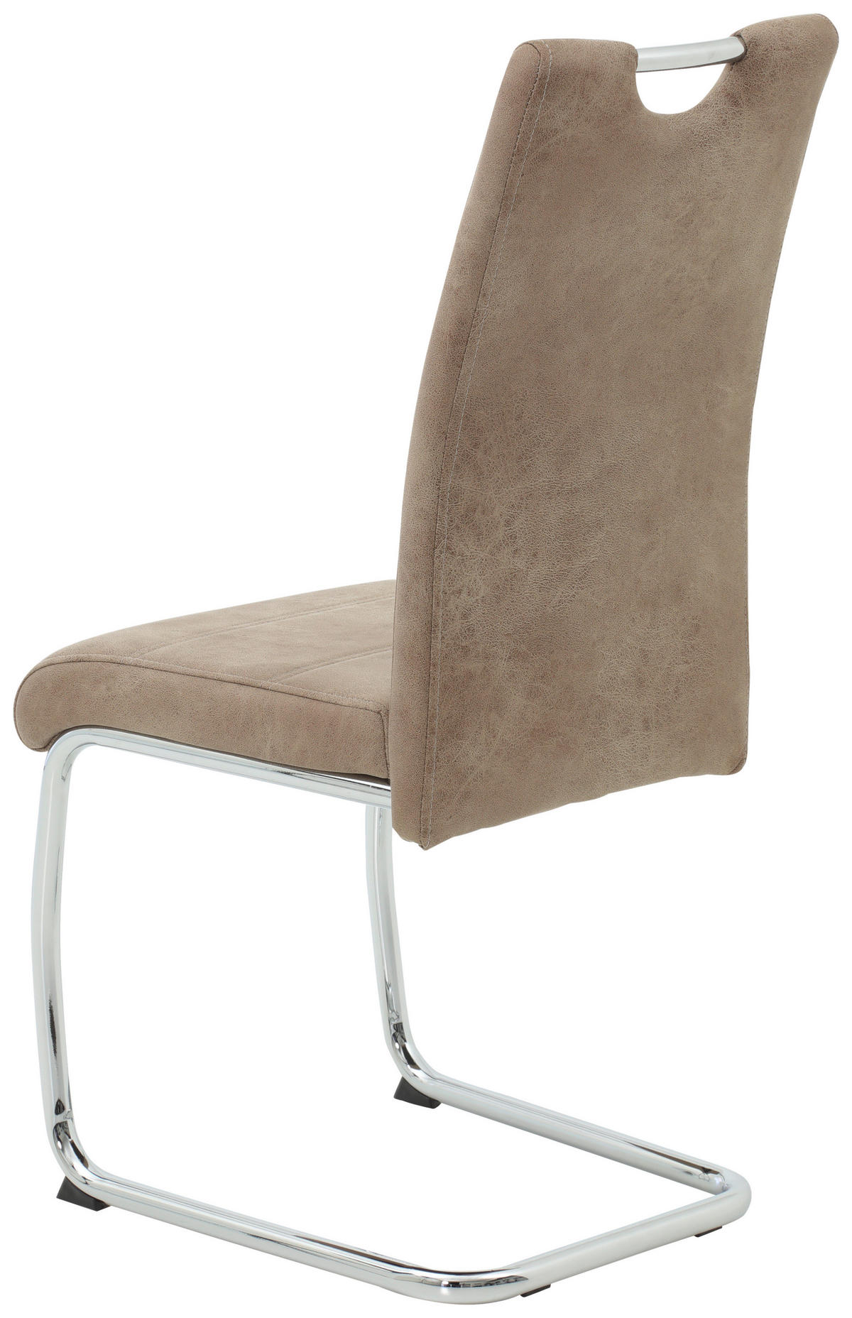 SCHWINGSTUHL  Stoffauswahl, mit Griff Mikrofaser  - Chromfarben/Beige, KONVENTIONELL, Textil/Metall (43/98/59cm) - Carryhome