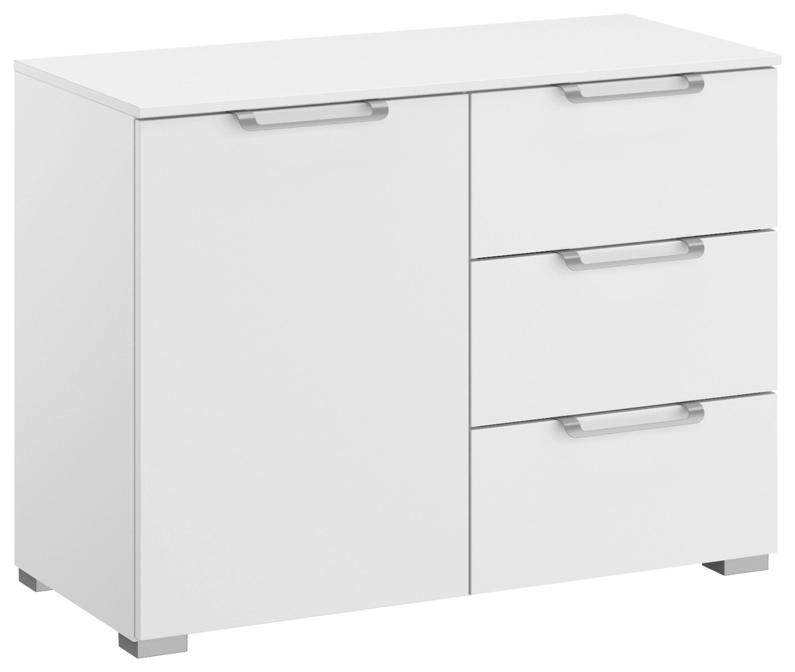 KOMMODE 80/61/42 cm Weiss  - Weiss/Silberfarben, Design, Holzwerkstoff/Kunststoff (80/61/42cm) - Novel