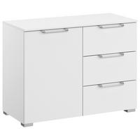 KOMMODE 80/61/42 cm Weiss  - Weiss/Silberfarben, Design, Holzwerkstoff/Kunststoff (80/61/42cm) - Novel