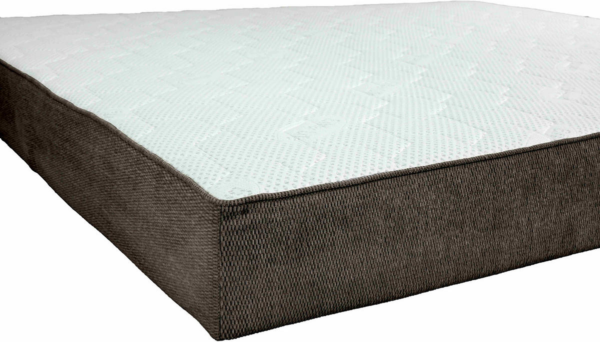 TASCHENFEDERKERNMATRATZE 140/200 cm, Höhe ca.: 25 cm, H2 + H3 = mittel + fest, 7-Zonen - Anthrazit/Weiß, Design, Textil (140/200cm) - Chameo