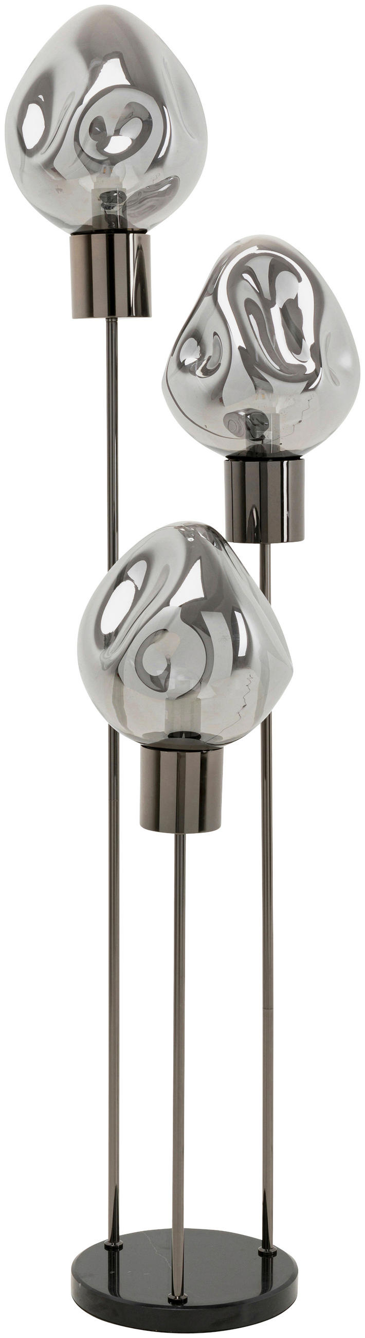 STEHLEUCHTE  45/160/45 cm   - Grau, Design, Glas/Metall (45/160/45cm) - Kare-Design