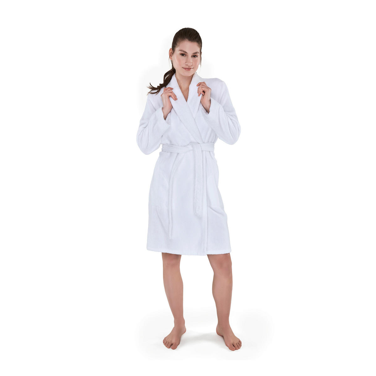 BADEMANTEL 36 Damen  - Weiß, Basics, Textil (36null) - Moeve