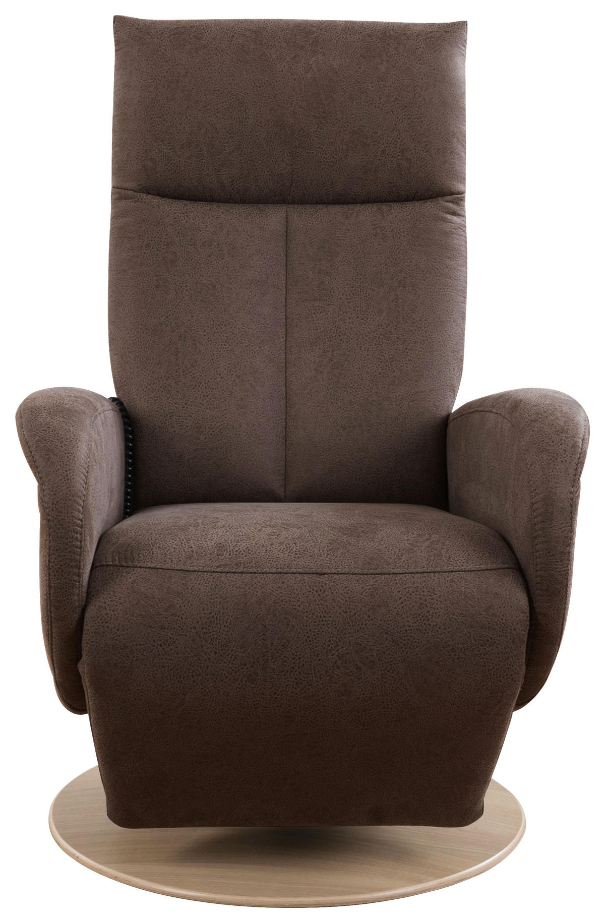 DREHSTUHL Mikrofaser Braun  - Eiche Bianco/Braun, KONVENTIONELL, Holz/Textil (75/112/82cm) - Sit & More