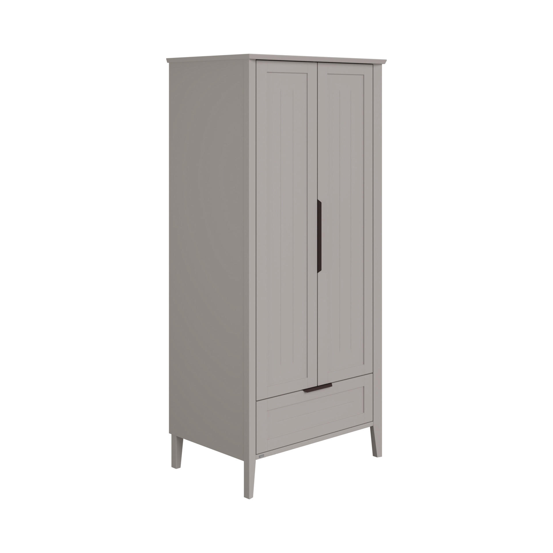 BABYKLEIDERSCHRANK Levke Grau  - Grau, Basics, Metall (93,7/198,0/59,1cm) - Paidi