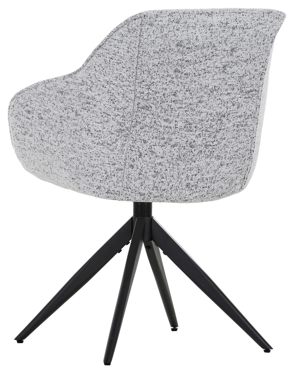 ARMLEHNSTUHL  in Webstoff  - Hellgrau/Schwarz, LIFESTYLE, Textil/Metall (60/83/65cm) - home24