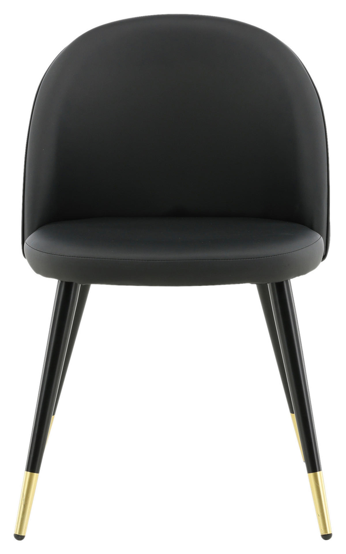 STOLSET stål läderimitation  - svart, Design, metall/textil (50/77/48cm) - Livetastic