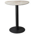 BARTISCH oval Schwarz, Taupe, Beige  - Taupe/Beige, Design, Glas/Keramik (90/90/105cm) - Novel