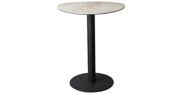 BARTISCH oval Schwarz, Taupe, Beige - Taupe/Beige, Design, Glas/Keramik (90/90/105cm) - Novel