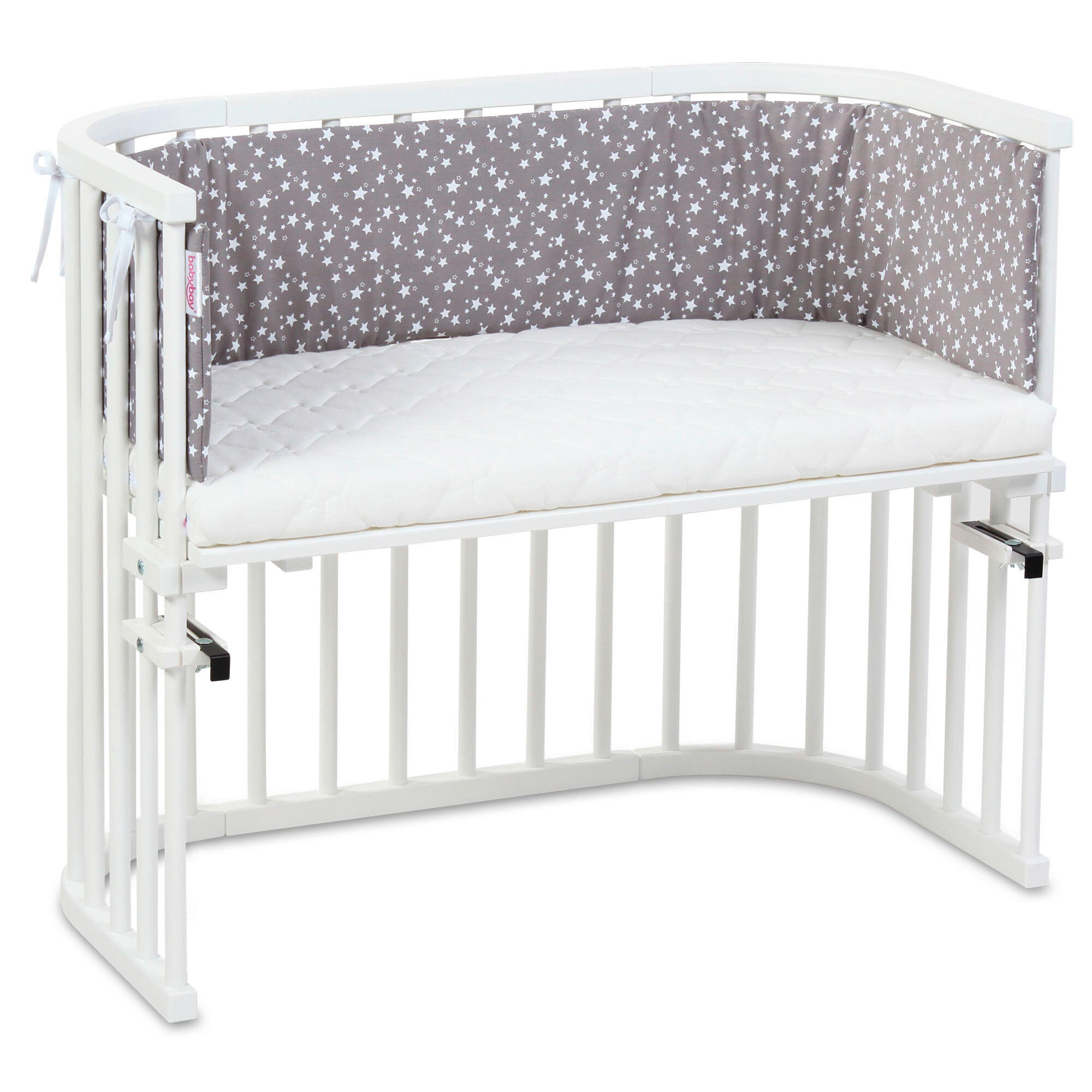 NESTCHEN Babybay Maxi/Boxspring   24/168 cm  - Taupe/Weiß, Basics, Textil (24/168cm) - Babybay