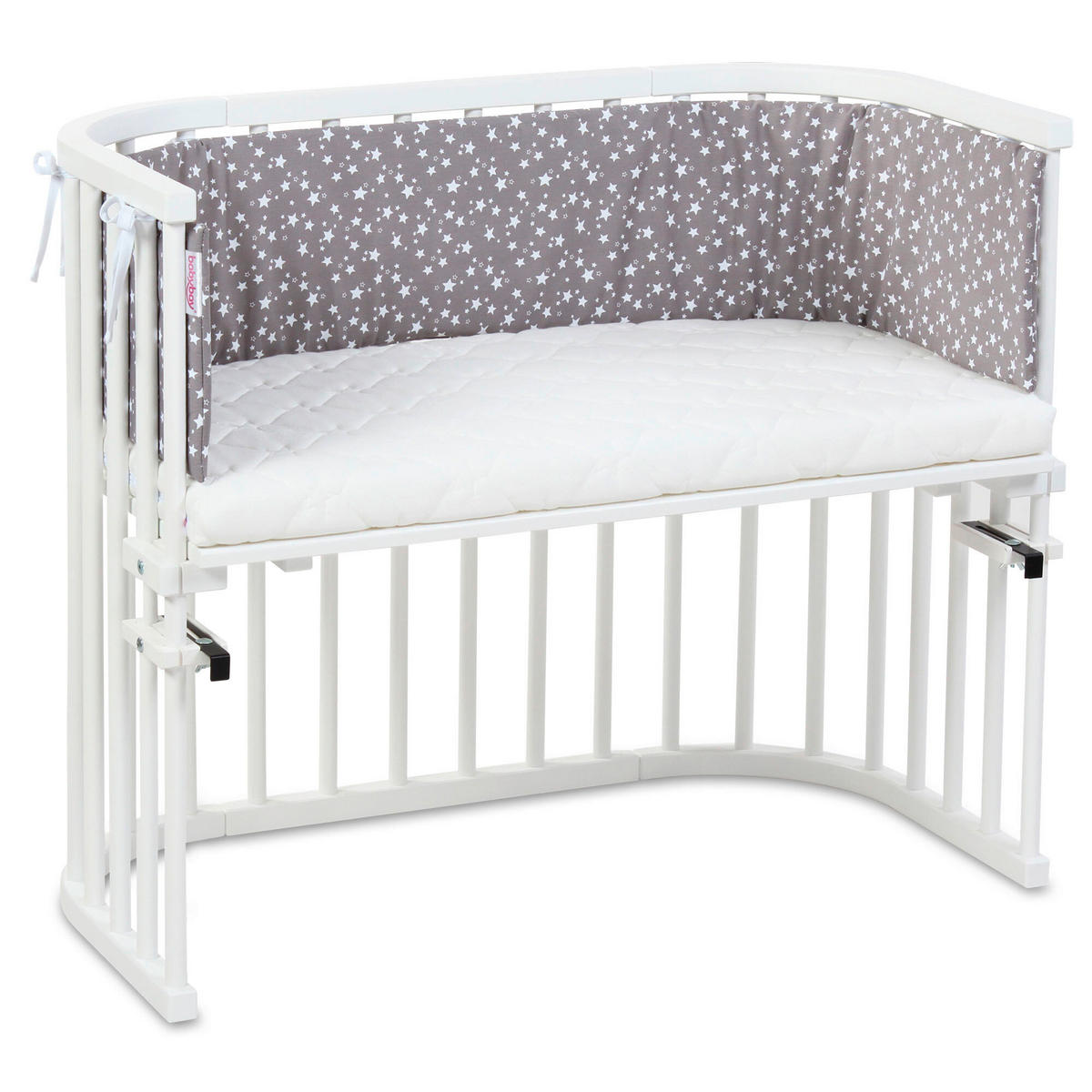 NESTCHEN Babybay Maxi/Boxspring   24/168 cm  - Taupe/Weiß, Basics, Textil (24/168cm) - Babybay