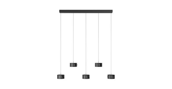 LED-HÄNGELEUCHTE 128/16/150 cm  - Schwarz, Design, Glas/Kunststoff (128/16/150cm) - Novel