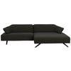 ECKSOFA in Struktur Graubraun  - Anthrazit/Graubraun, Design, Textil/Metall (276/165cm) - Himolla