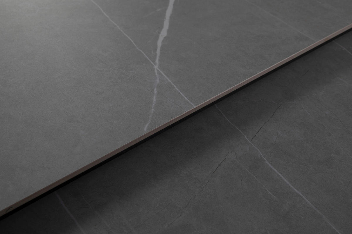 ESSTISCH in Metall, Glas, Keramik 160-240/90/76 cm  - Anthrazit/Schwarz, Design, Glas/Keramik (160-240/90/76cm) - Novel