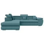 ECKSOFA Petrol Struktur  - Chromfarben/Petrol, KONVENTIONELL, Kunststoff/Textil (205/282cm) - Carryhome