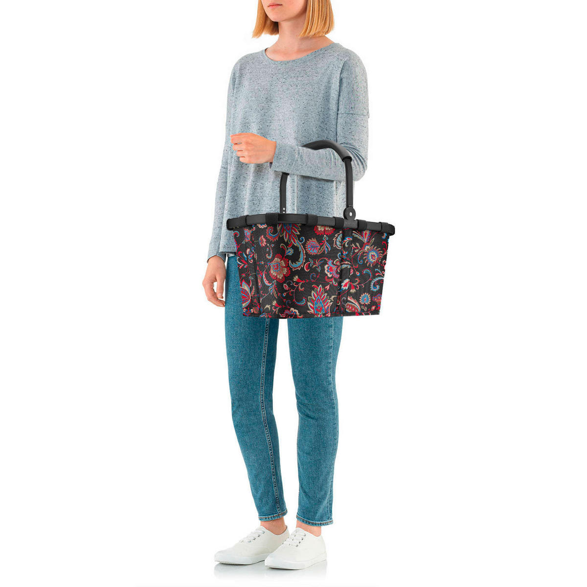 NÁKUPNÝ KOŠÍK čierna - čierna, Basics, textil (49/29/28cm) - Reisenthel