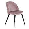 STOL stål sammet  - svart/rosa, Design, metall/textil (50/76,5/57cm) - Best Price