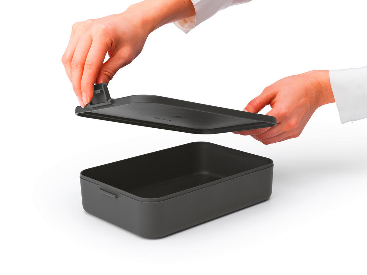 KRABIČKA NA OBĚD plast   - tmavě šedá, Basics, plast (25.5/6/16.7cm) - Brabantia