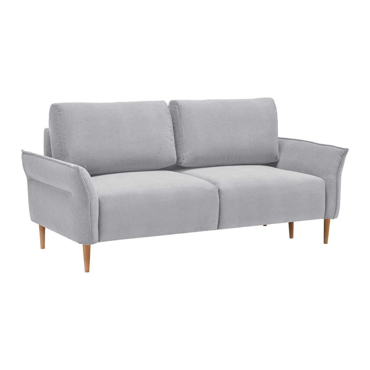 3-SITS SOFFA i manchester grå  - grå/naturfärgad, Modern, trä/textil (183/85/92cm) - MID.YOU