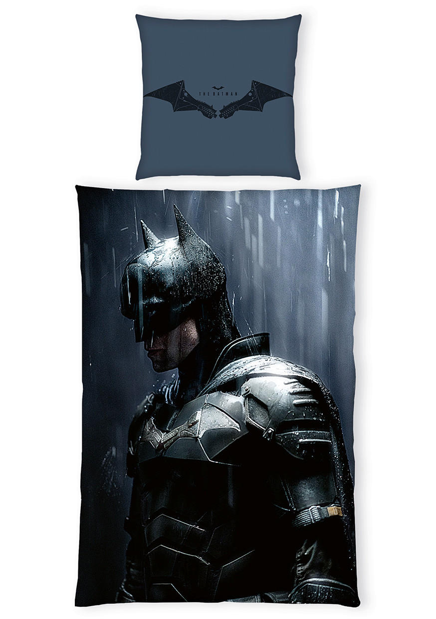 JUGENDBETTWÄSCHE BATMAN Renforcé 135/200 cm  - Blau/Schwarz, Basics, Textil (135/200cm) - Herding