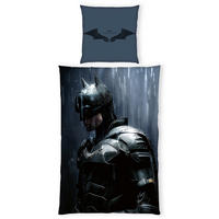 JUGENDBETTWÄSCHE BATMAN Renforcé 135/200 cm  - Blau/Schwarz, Basics, Textil (135/200cm) - Herding