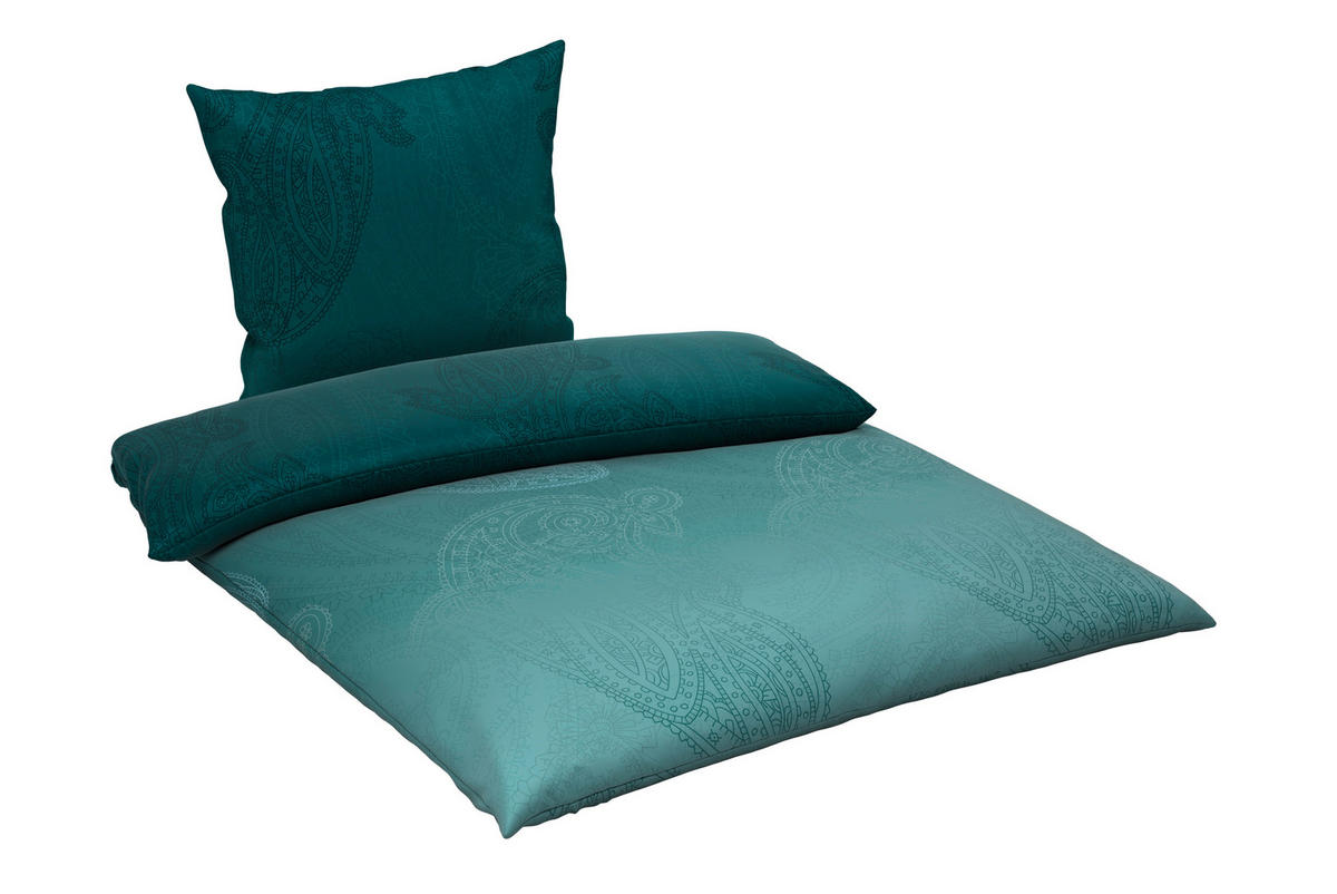 BETTWÄSCHE Satin 135/200 cm  - Petrol, Textil (135/200cm) - Novel