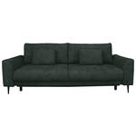 SCHLAFSOFA Chenille Dunkelgrün  - Dunkelgrün/Schwarz, KONVENTIONELL, Textil/Metall (235/90/104cm) - Carryhome