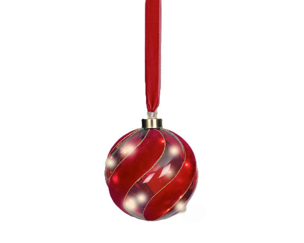 Decorațiune Led Xmassale - roșu, Trend, sticlă - Ambia Home