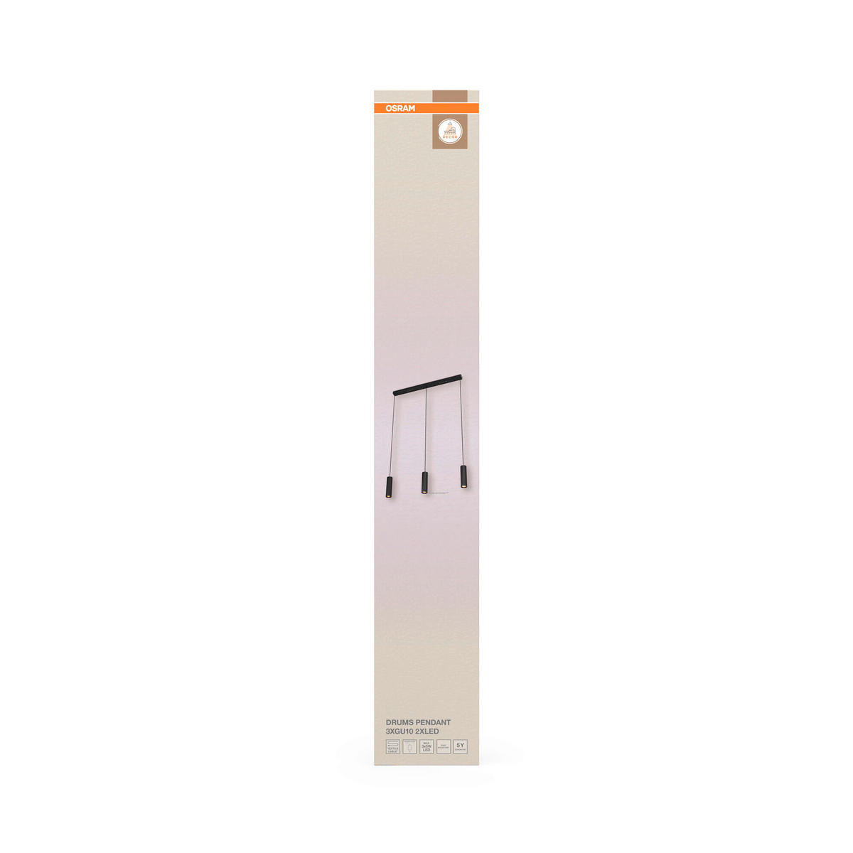 HÄNGELEUCHTE 82.5/5.6/124 cm  - Design, Metall (82.5/5.6/124cm) - Osram