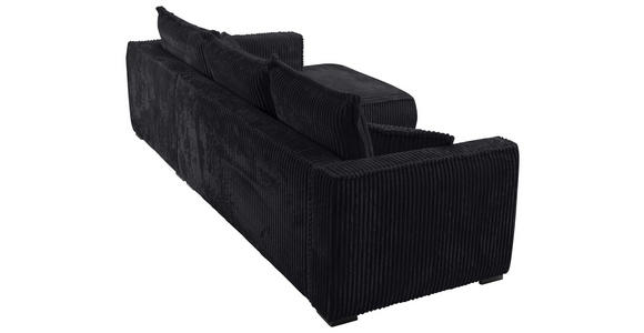 ECKSOFA Schwarz Cord  - Schwarz, MODERN, Holz/Textil (322/208cm) - Carryhome