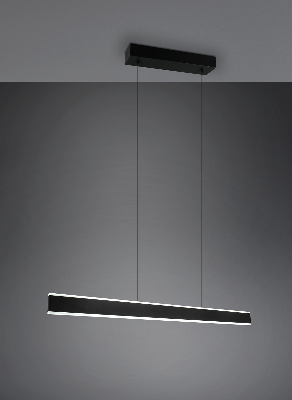 LED-HÄNGELEUCHTE Croom 120/10/60-180 cm   - Schwarz/Weiß, Design, Kunststoff/Metall (120/10/60-180cm) - Trio Leuchten