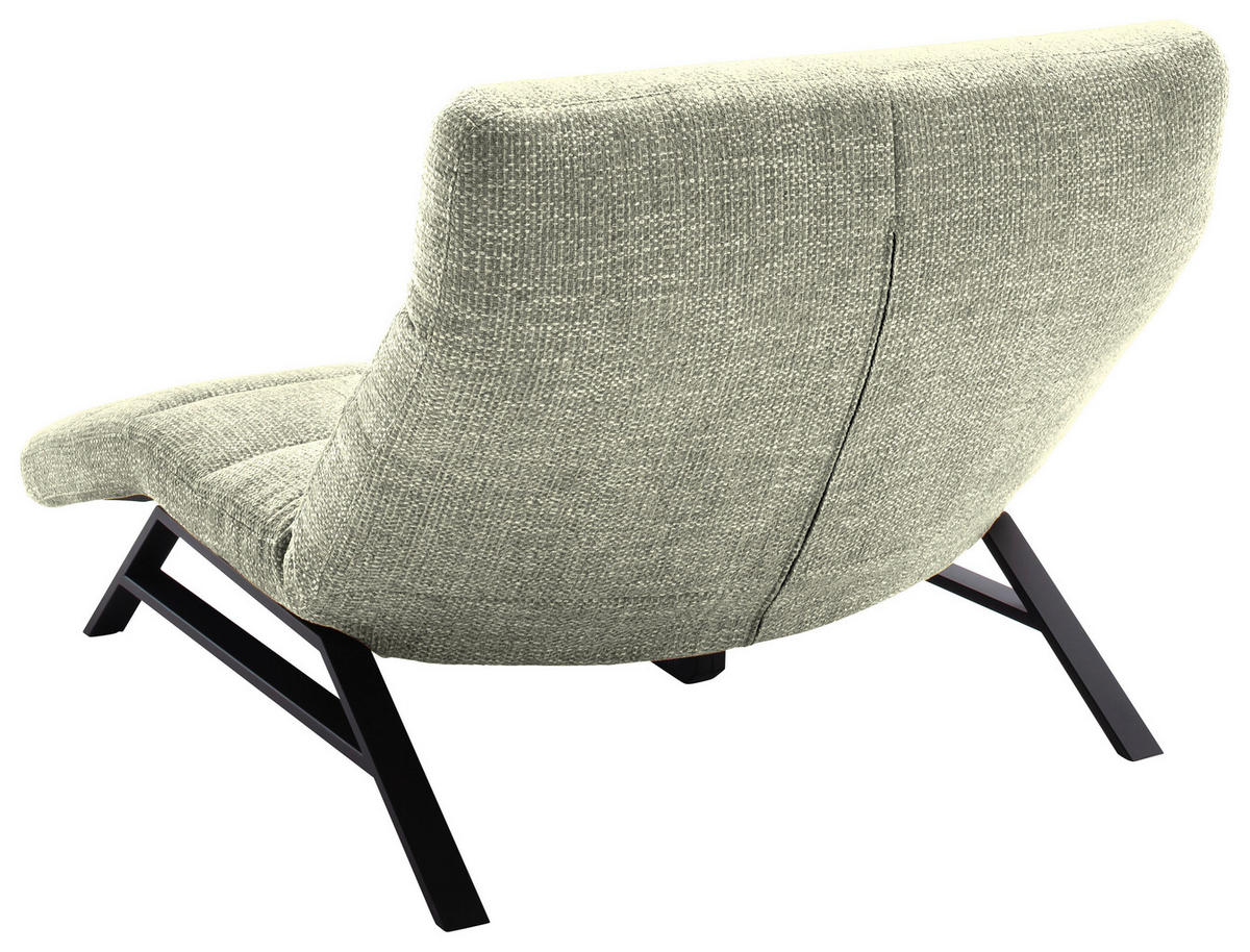 RELAXLIEGE Chenille Hellgrün  - Schwarz/Hellgrün, Design, Textil/Metall (120/54-113/158-198cm) - Pure Home Lifestyle