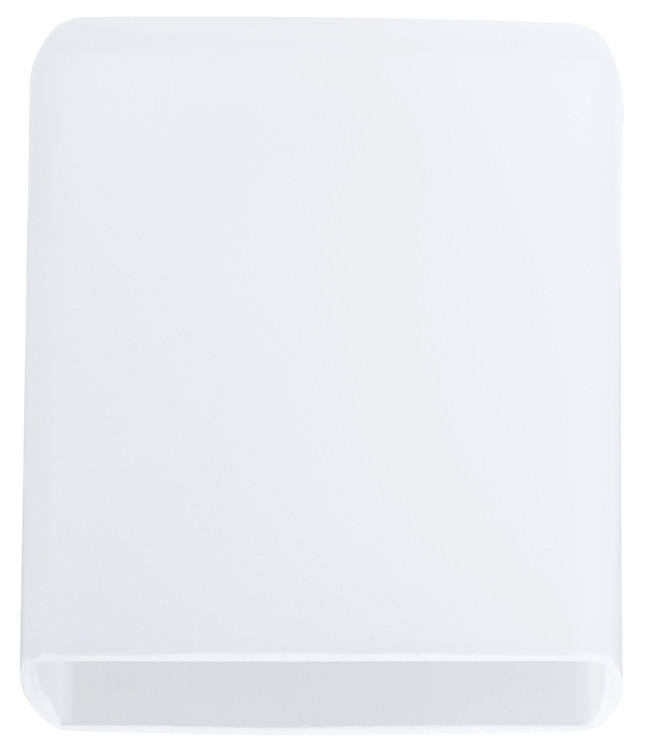 SCHIENENSYSTEM-LEUCHTENSCHIRM URail 7,5/7,5/8 cm  - Weiß, Design, Glas (7,5/7,5/8cm) - Paulmann