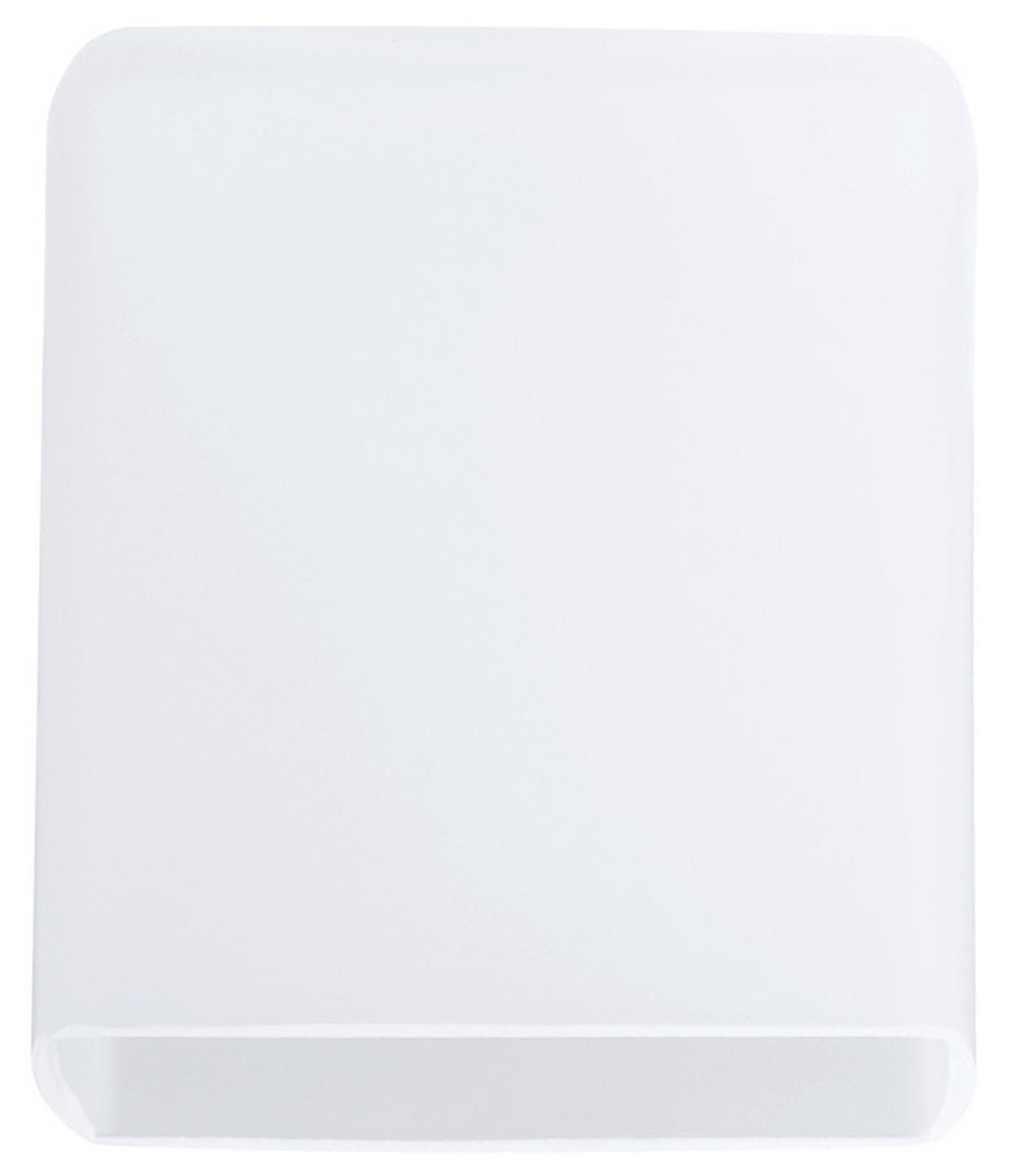 SCHIENENSYSTEM-LEUCHTENSCHIRM URail 7,5/7,5/8 cm  - Weiß, Design, Glas (7,5/7,5/8cm) - Paulmann