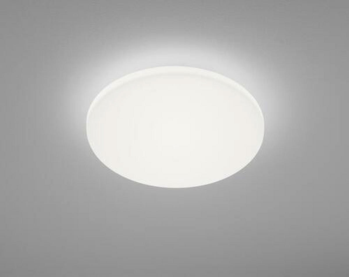 LED-DECKENLEUCHTE 36/10,5 cm   - Chromfarben/Weiß, Design, Glas/Metall (36/10,5cm) - Helestra