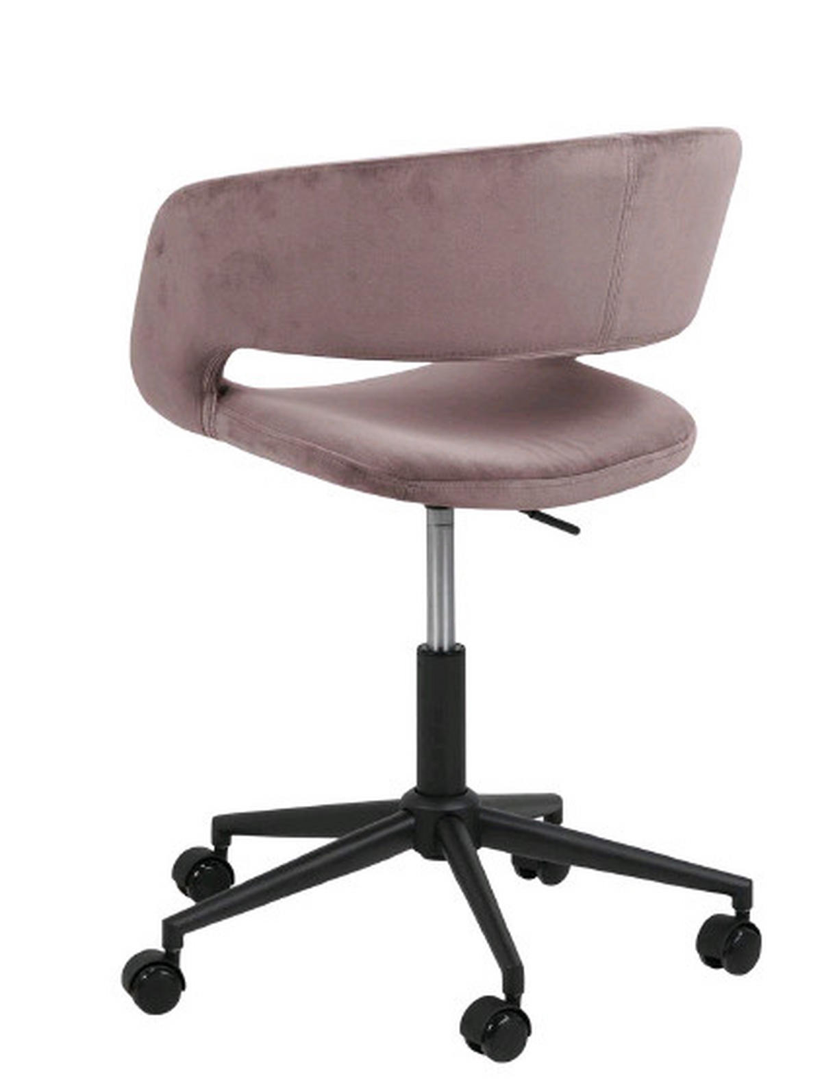 OTOČNÁ ŽIDLE PRO MLADÉ, samet, růžová, černá - růžová/černá, Design, kov/textil (56/87/54cm) - Carryhome