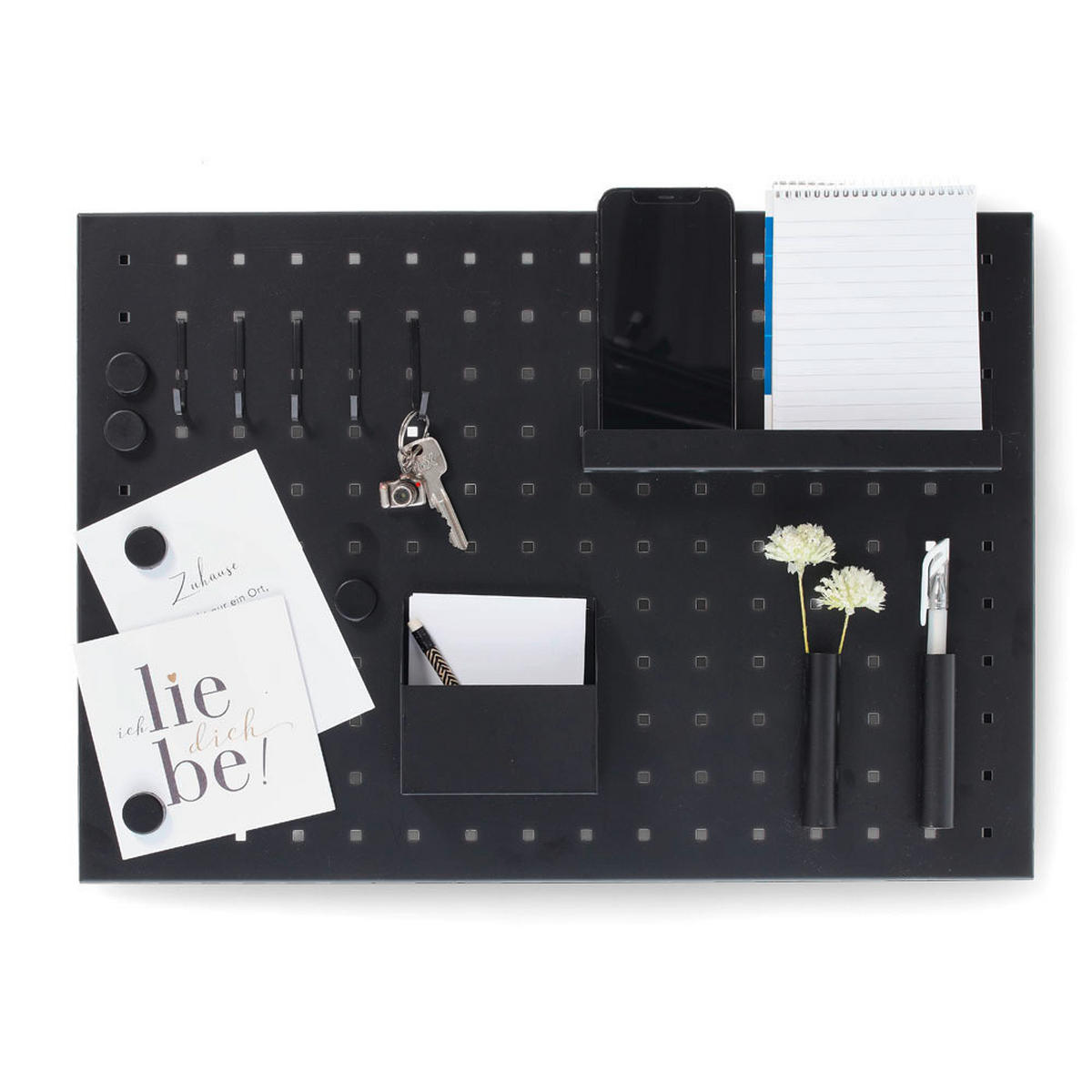 MEMOBOARD - Schwarz, Basics, Metall (50/35/1cm) - Zeller Present