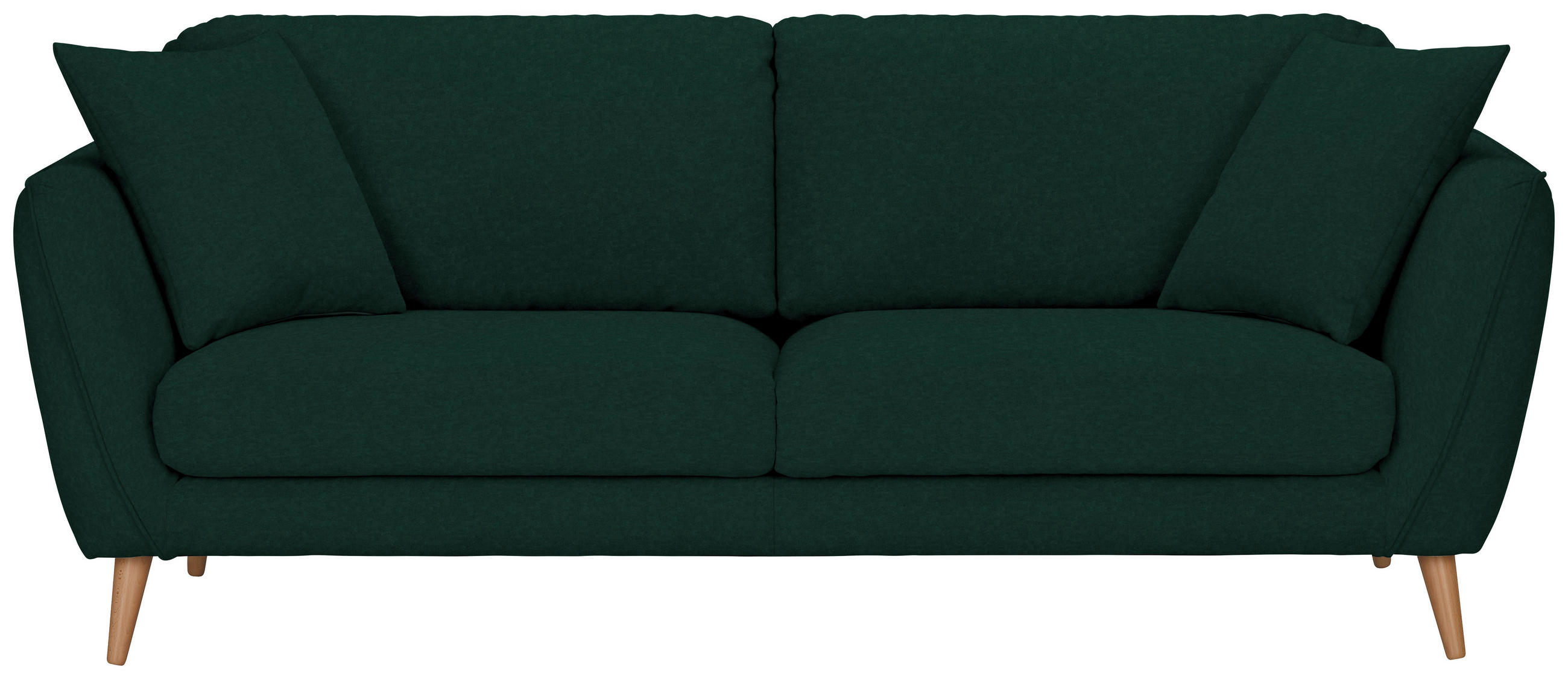 3-SITS SOFFA i flatväv mörkgrön  - grön/mörkgrön, Klassisk, textil (215/70/47/97cm) - MID.YOU