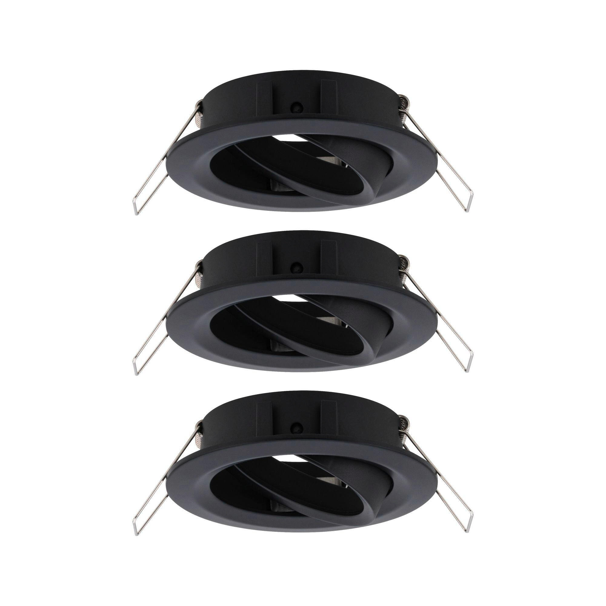 DECKENLEUCHTE 8,4 cm  - Schwarz/Alufarben, Basics, Metall (8,4cm) - Paulmann