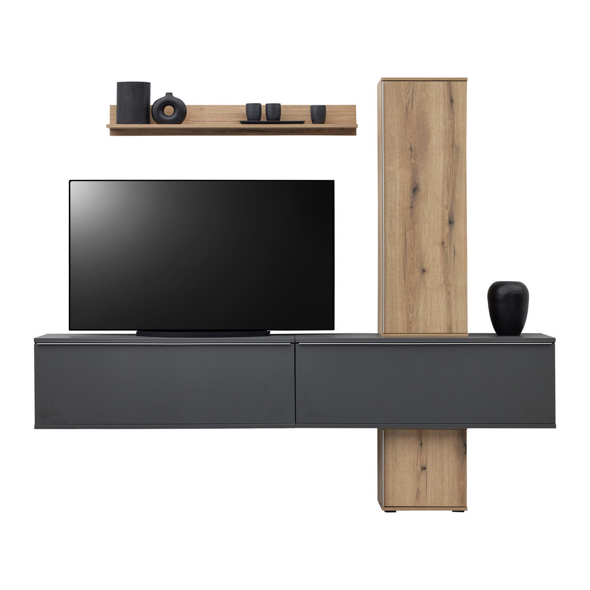 POLIȚĂ DE PERETE in 127,5/16/17,6 cm  - Modern, material pe bază de lemn (127,5/16/17,6cm) - Hom`in