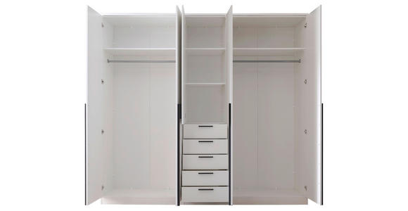 KLEIDERSCHRANK  in Weiß  - Schwarz/Weiß, KONVENTIONELL, Holzwerkstoff/Kunststoff (225/210/52cm) - Carryhome