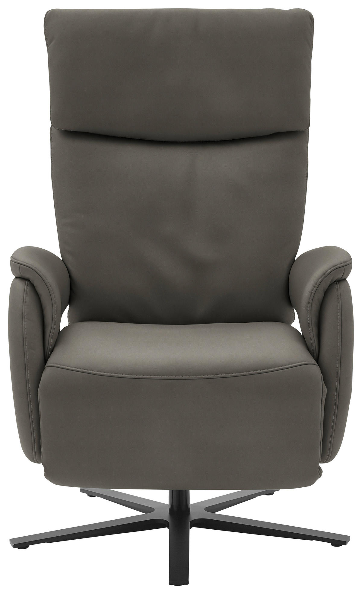 RELAXSESSEL in Leder Dunkelgrau  - Dunkelgrau/Schwarz, Design, Leder/Metall (70/117/85cm) - Dieter Knoll