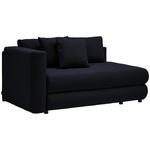 RÉCAMIERE  in Flachgewebe Schwarz  - Schwarz, Design, Kunststoff/Textil (171/71-88/93cm) - Cantus